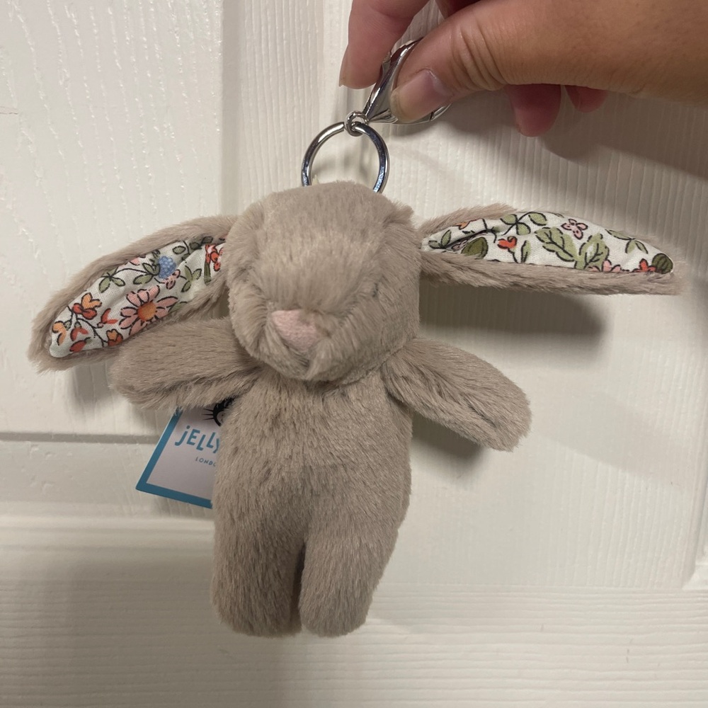 Jellycat Blossom Beige Bunny Bag Charm – NWT + Dust Bag